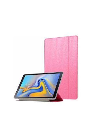 Ardemix Galaxy Tab A T590 Uyumlu Smart Cover Standlı 1-1 Kılıf-pembe Tablet Kılıfı