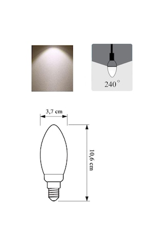 Panasonic 6,5w 50w Led Mum Ampul Gün Işığı 4000k - E14 Duy Avize Lambası