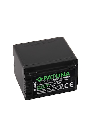 Patona 1257 Premium Panasonic Vw-vbt380 Hc-v750eb W580 V550eb