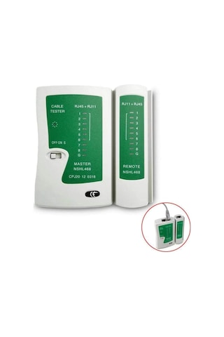 Network Tester Rj11 Rj45 LEDLİ Tester Cihazı Cat5 Cat6 Kontrol
