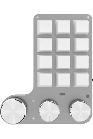 Maiyame Tek Elle Kullanılabilen Mekanik Klavye: Zoom, Şarkı Geçişi Ve Ses Kontrolü İçin 3 Düğme, Taşınabilir Ve Kurulum Gerektirmeyen Tasarım.