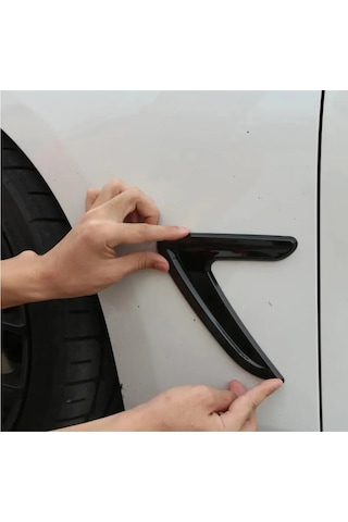 Bmw Tip Araç Çamurluk Ventili Piano Black Full Esnek Model Sağ - Sol 2 Adet Ventil 1. Kalite-