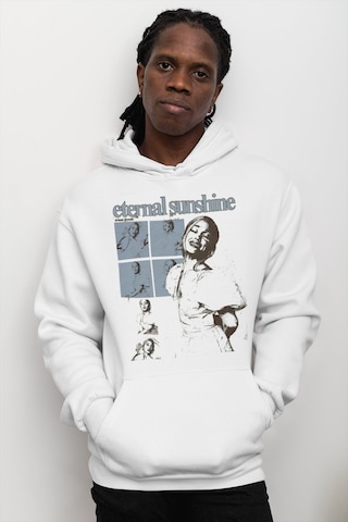 Sevbano Ariana Grande Baskılı Unisex Oversize Şarkıcı Hoodie beyaz