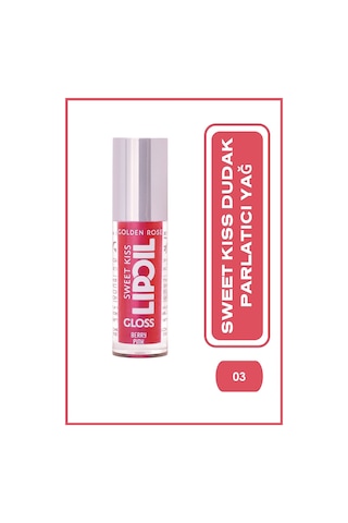 Golden Rose Sweet Kiss Rosehip Murumuru ve Jojoba Yağı İçeren Meyveli Dudak Parlatıcı Yağ 03