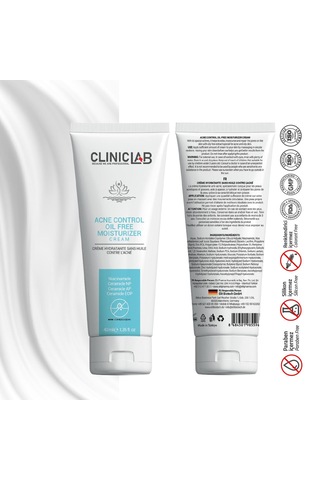 Cliniclab Akne Eğilimli Ciltler için Yağsız Nemlendirici Krem 40 ML