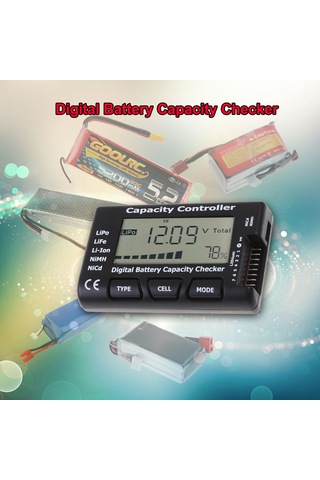 Aubyhe Rc Batarya Kapasite Kontrolcü Cellmeter-7: Lipo/life/li-ion/nimh/nicd İçin Dijital Voltaj Ve Kalan Kapasite Gösterici