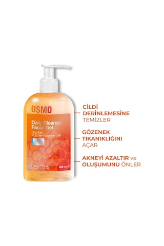 Osmo Daily Cleanse Facial Gel Günlük Yüz Temizleme Jeli 400 ML