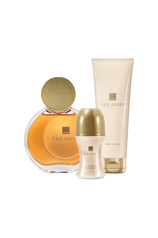 Avon Far Away Kadın Parfüm EDP 50 ML + Roll-On + Vücut Losyonu