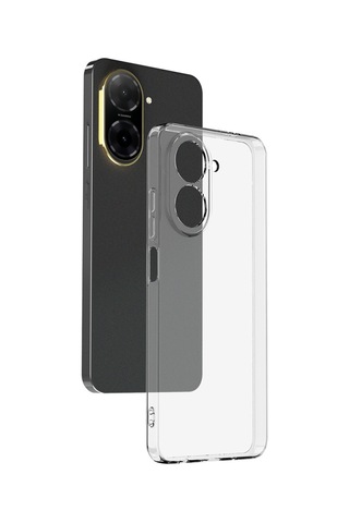 Kvy Xiaomi Poco C71 Kamera Korumalı Süper Silikon Kılıf Şeffaf