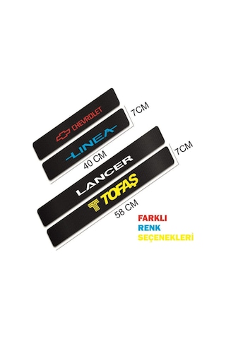 Opel Grandland İçin Uyumlu Aksesuar Oto Kapı Eşiği Sticker Karbon 4 Adet727