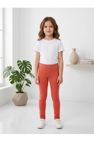 Merdia Kids Kız Çocuk 7'li Tayt Çok Renkli Pamuklu Mevsimlik Likralı Siyah