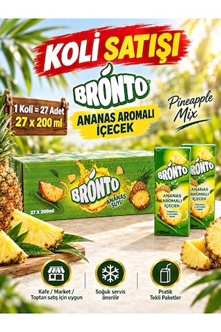 Ananas Aromalı İçecek 200 Ml X 27 Adet Koli