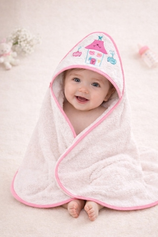 İqon Pamuklu Bebek Havlusu Pink Home Çok Renkli