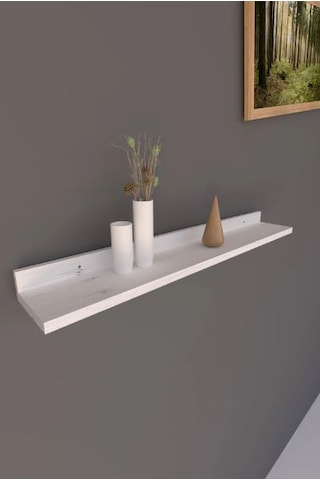 Xyz Duvar Rafı , Beyaz Raf , Ahşap Raf 58 Cm