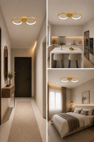 AvizeGO Onto Led Plafonyer Avize Beyaz Işık Eskitme