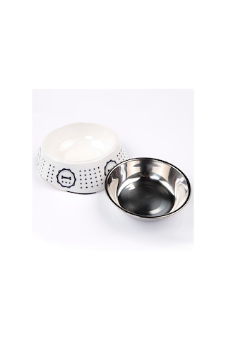 Bobo BO-3134H(A5) Kemik Desenli Melamin Kaplı Köpek Mama Kabı 150 ML