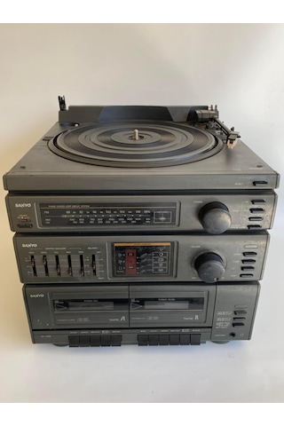 Sanyo Dc-X100 Radyo Kaset Pikap Çalar Müzik Seti 2. El B10