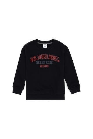 U.S. Polo Assn. Erkek Çocuk Siyah Bisiklet Yaka Sweatshirt 50313843-VR046