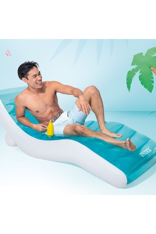 Intex Splash Şişme Koltuk Yatak 191 Cm Şişirilebilir Şezlong Ya Çok Renkli