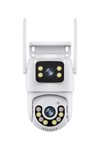 Full Hd 1080p Ip66 Wifi Akıllı Haraket Sensörlü Takip Su Geçirmez 2+2mp 4mp Çift Lens İp Kamera