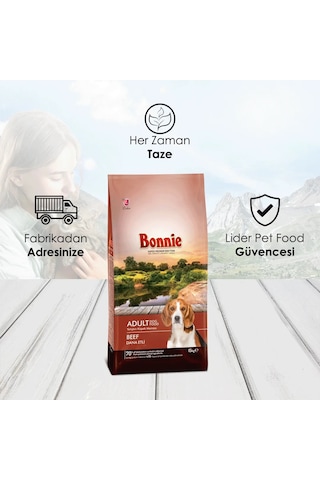 Bonnie Biftekli Yetişkin Kuru Köpek Maması 15 KG