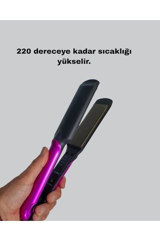 Profesyonel İyon Teknolojili Saç Düzleştirici 220 C Hızlı Isınma Ve Led Ekranlı Tasarım - 15000 Diğer