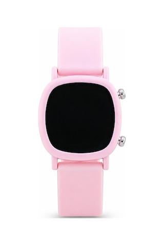 Saattino Pembe Dijital Kız Çocuk Kol Saati Led Ekran Cüzdan Hediyeli St-304408 Siyah