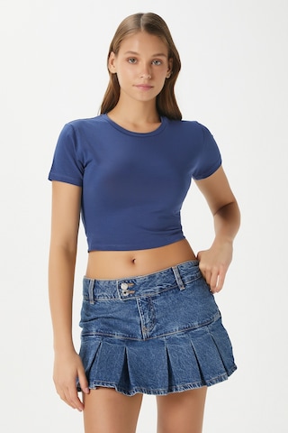 Ritnice Kadın Serra %100 Pamuk Lacivert Crop Top Lacivert