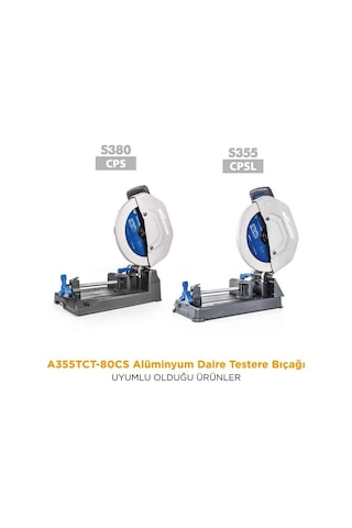 Evolution A355tct-80cs Alüminyum Daire Testere Bıçağı, 355mm