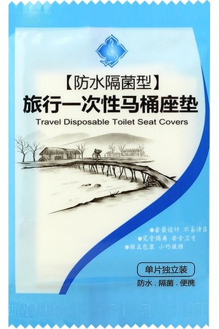 Sones 50 Adet Seyahat Tek Kullanımlık Tuvalet Oturağı Örtüsü Mat Tuvalet Kağıdı Pedi