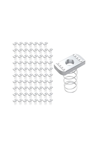 Xurunkeji 3/8 İnç-16 Strut Kanal Somunları, Strut Kanalı İçin Yaylı Strut Kanal Konik Somunları, Güneş Paneli Montajlarını Kolayca Bulma 15x10x10cm