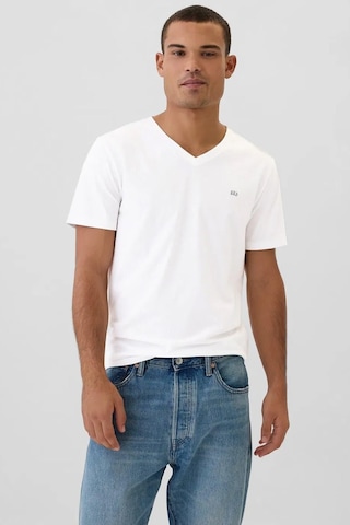 Gap V-frch Everyday Soft Erkek Tişört-13790 Beyaz