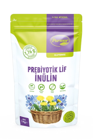 Parmor İnülin Prebiyotik Lif - Hindibağ 1 Kg Ambalaj Inulın