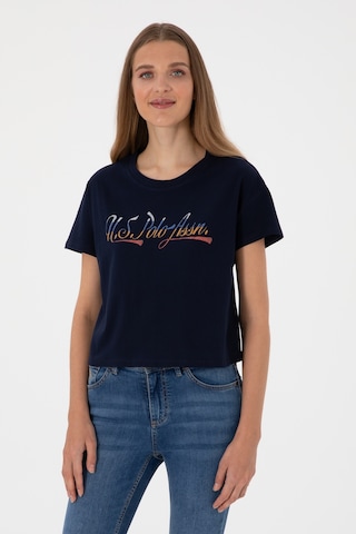 U.S. Polo Assn. Kadın Lacivert Bisiklet Yaka Tişört 50299735-VR033