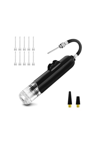 Spor Topları İçin Basketbol Topu Pompası 10 Adet İğne Ve 2 Adet Nozul İle