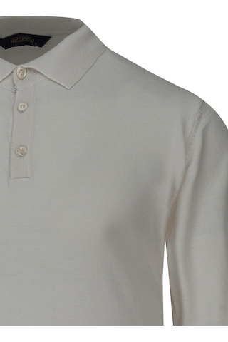 Hatemoğlu Taş Regular Fit Polo Yaka Yünlü Kazak 2982364 Taş