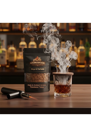 Viski & Kokteyl İçin Meşe Ağacı & Portakal Kabuğu Özü Tütsüleme Aroma Talaşı