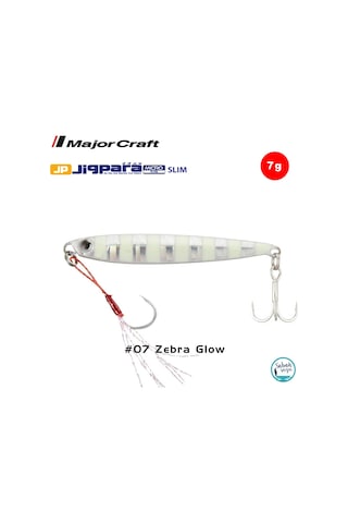 Major Craft Jigpara Micro Slim JPMSL-7gr 50mm #07 Zebra Glow
