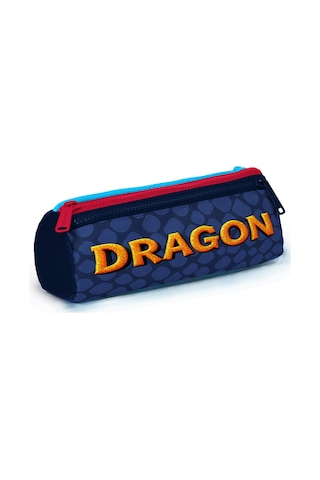 Coral High Erkek Çocuk Mavi Sarı Dragon Desenli Üç Gözlü Okul Kalem Çantası 31013