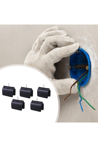 Suntek 5 Adet Alçıpan Priz İşaretleyicileri Elektrik Siyah