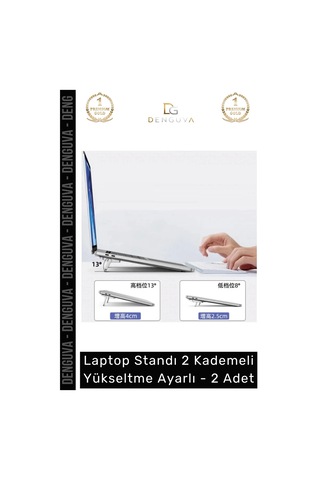 Tabletstandı Ergonomik Laptop Standı Bilgisayar Tutucu Yükseltici Portatif Yükseltme Ayarlı - 2- Ad