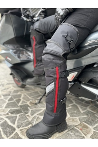 Motosiklet kışlık dizlik reflektörlü su geçirmez içi kürk yünlü