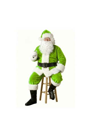 Açık Yeşil Noel Baba Kostümü Yetişkin
