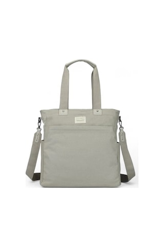 Smart Bags Kanvas Gri Kadın Omuz Çantası Smb1309 001