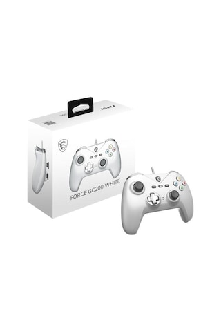 Msı Gg Force Gc200 Whıte Beyaz Oyun Kolu Kablolu Pc/androıd 8+ Desteğı Çıft Tıtresım Motoru 2m-200505