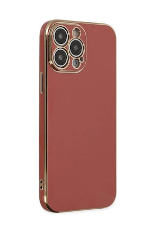 Newface - 605 - iPhone Uyumlu 14 Pro Max Kılıf Volet Silikon - Csmo-tex - - Kırmızı