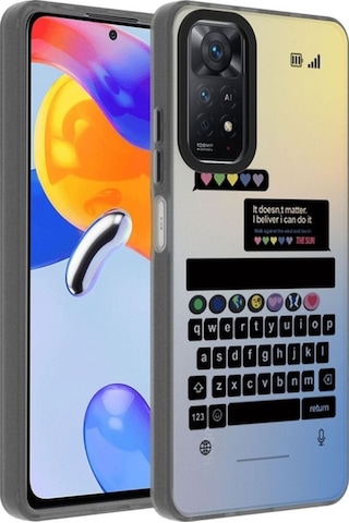 Xiaomi Redmi Note 12 Pro 4g Kılıf Desenli Zore Dragon Sert Kapak Klavye