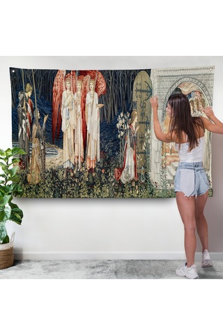 William Morris Kutsal Kase Duvar Örtüsü-7033