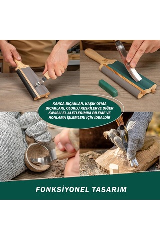 Beavercraft Ls5p1 Kanca Bıçaklar Ve Bükülmüş Iskarpelalar İçin Bileme Ve Kılağı Alma Kılavuzu Seti, 4 Parça