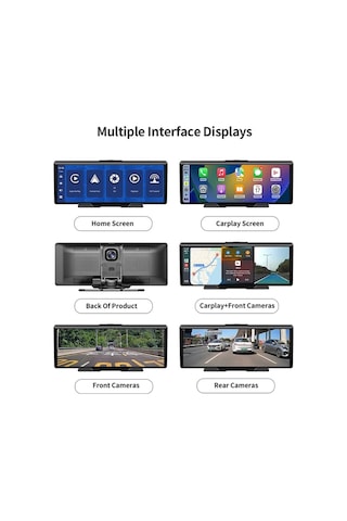 10.26 "ıps Hd Monitör Kablosuz Carplay Android Auto Car Ekran Araç Kamerası Wifi Bluetooth Car Play